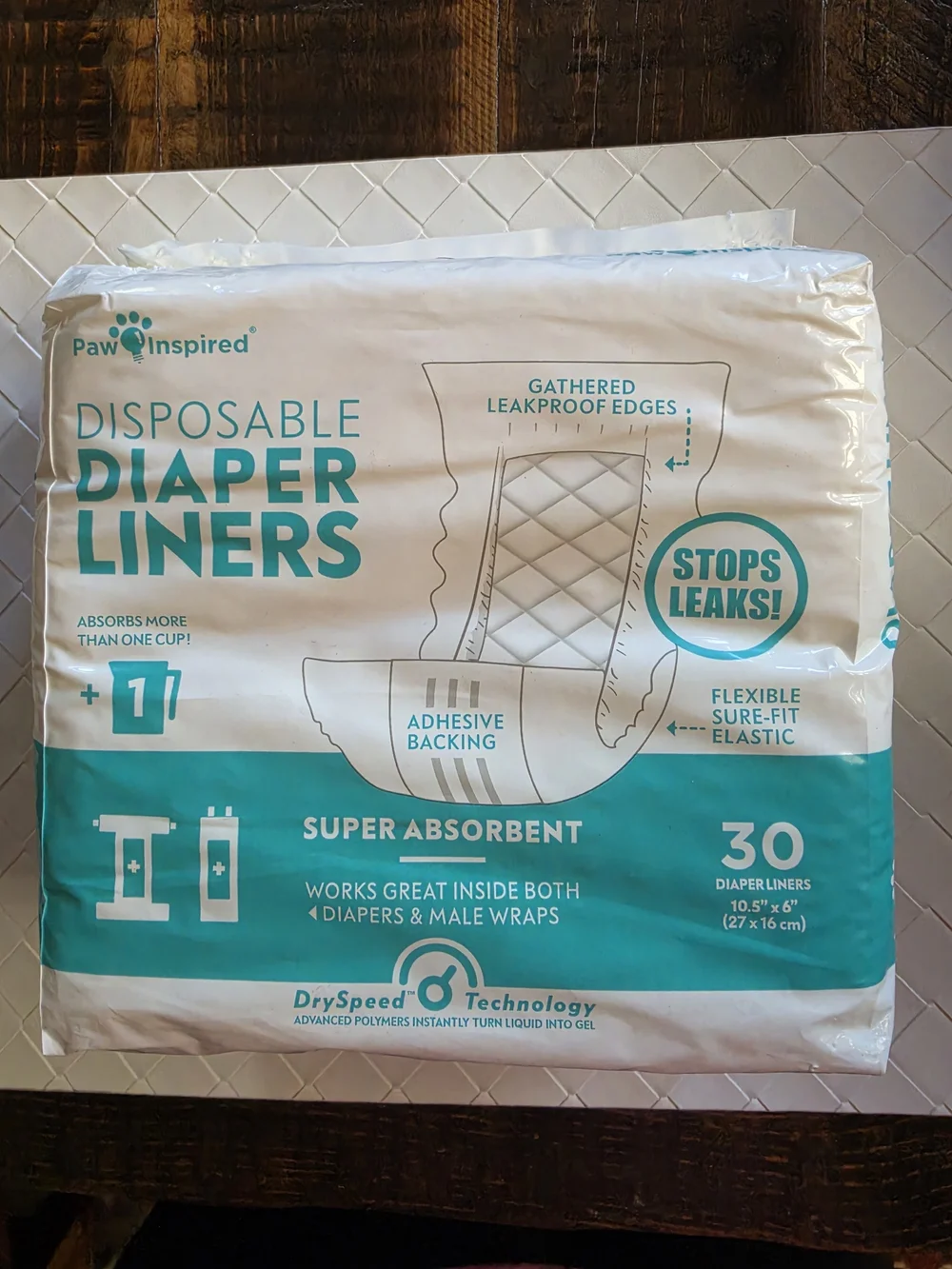 Paw Inspired Disposable Diaper Liners 30 Count NWT